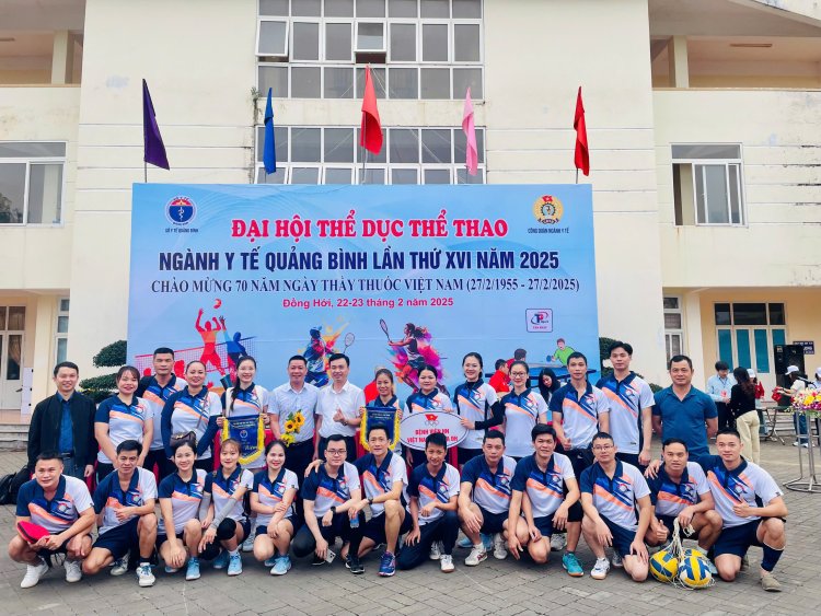 Xin chúc mừng Bệnh viện Hữu nghị Việt Nam - Đồng Hới đã tham dự thành công hội thao ngành y tế Quảng Bình chào mừng 70 năm ngày Thầy thuốc Việt Nam
